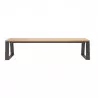 Banquette urbaine en acier et en bois certifié