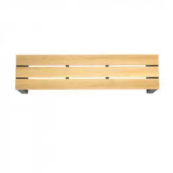 Assise en bois de la banquette publique