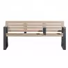 Banc urbain 3 accoudoirs pour PMR HPL ajouré finition chêne clair
