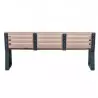 Banc collectivité acier et HPL ajouré coloris chêne clair