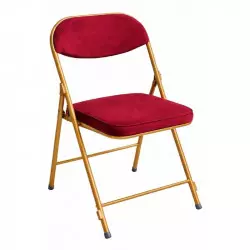 Chaise pliante velours