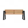 Banc PMR en acier et lames de compact HPL coloris teck Banc PMR en acier et lames de compact HPL coloris teck
