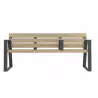 Banc PMR 3 places lames de compact HPL teintées chêne clair