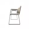 Structure métallique couleur gris anthracite du banc lames HPL