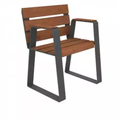 Fauteuil sénior en lames de HPL pin Tyrol