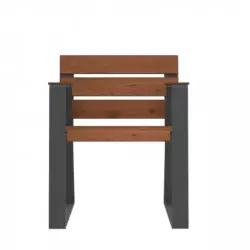 Fauteuil adapté PMR en acier et lames de compact finition pin Tyrol Fauteuil adapté PMR en acier et lames de compact finition pin Tyrol