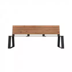 Banc acier et HPL finition aspect lames pin Tyrol