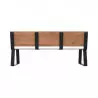Banc en HPL pin Tyrol effet lames et structure métal
