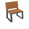 Fauteuil urbain en HPL effet lames teinté teck Fauteuil urbain en HPL effet lames teinté teck
