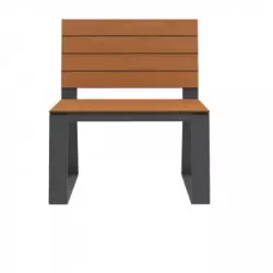 Fauteuil extérieur HPL finition lames teck Fauteuil extérieur HPL finition lames teck