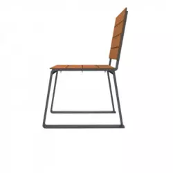 Structure métallique gris anthracite du fauteuil public HPL Structure métallique gris anthracite du fauteuil public HPL