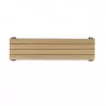 Banquette assise en HPL aspect lames coloris chêne clair