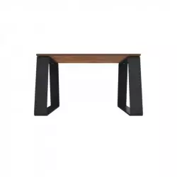 Assise individuelle extérieure en acier gris anthracite et HPL effet lames Assise individuelle extérieure en acier gris anthracite et HPL effet lames