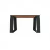 Assise individuelle extérieure en acier gris anthracite et HPL effet lames Assise individuelle extérieure en acier gris anthracite et HPL effet lames