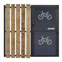 Abri cycles sécurisé bois et acier