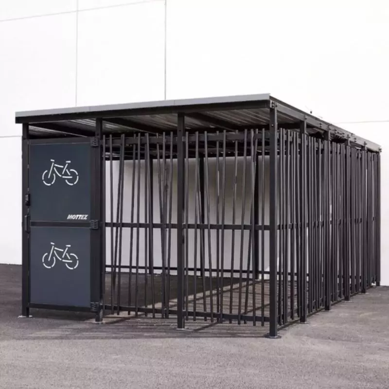 Abri deux-roues sécurisé modèle bambou pour collectivités