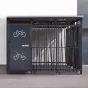 Abri vélos bambou avec éclairage LED solaire autonome Abri vélos bambou avec éclairage LED solaire autonome
