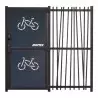 Porte à digicode de l'abri deux-roues modèle bambou Porte à digicode de l'abri deux-roues modèle bambou