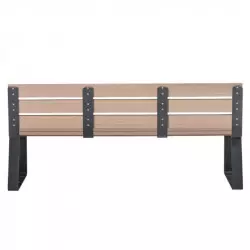 Banc collectivité structure métallique et lames de HPL Banc collectivité structure métallique et lames de HPL