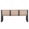 Banc collectivité structure métallique et lames de HPL Banc collectivité structure métallique et lames de HPL
