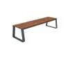 Banquette urbaine en lames de HPL coloris pin Tyrol Banquette urbaine en lames de HPL coloris pin Tyrol