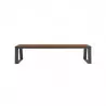 Banquette acier anthracite et assise lames de HPL pin Tyrol Banquette acier anthracite et assise lames de HPL pin Tyrol