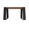 Assise urbaine structure acier anthracite et lames HPL teck