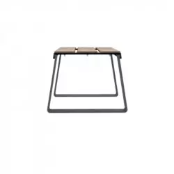 Structure métallique gris anthracite du siège monoplace HPL lames