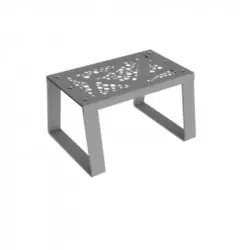 Assise publique individuelle en métal gris alu