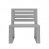 Fauteuil public en métal ajouré coloris gris alu 9006
