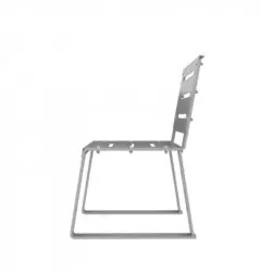 Fauteuil métallique extérieur gris alu