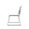 Fauteuil métallique extérieur gris alu
