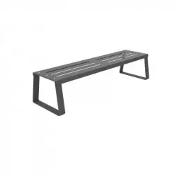 Banquette urbaine en métal ajouré gris anthracite