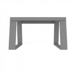 Assise publique monoplace en acier ajouré gris métal Assise publique monoplace en acier ajouré gris métal