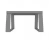 Assise publique monoplace en acier ajouré gris métal Assise publique monoplace en acier ajouré gris métal