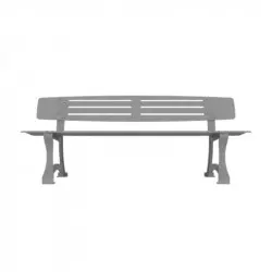 Banc public métal ajouré 1800 mm gris alu RAL 9006 Banc public métal ajouré 1800 mm gris alu RAL 9006