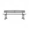Banc public métal ajouré 1800 mm gris alu RAL 9006 Banc public métal ajouré 1800 mm gris alu RAL 9006