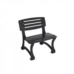 Fauteuil urbain en acier et fonte gris anthracite