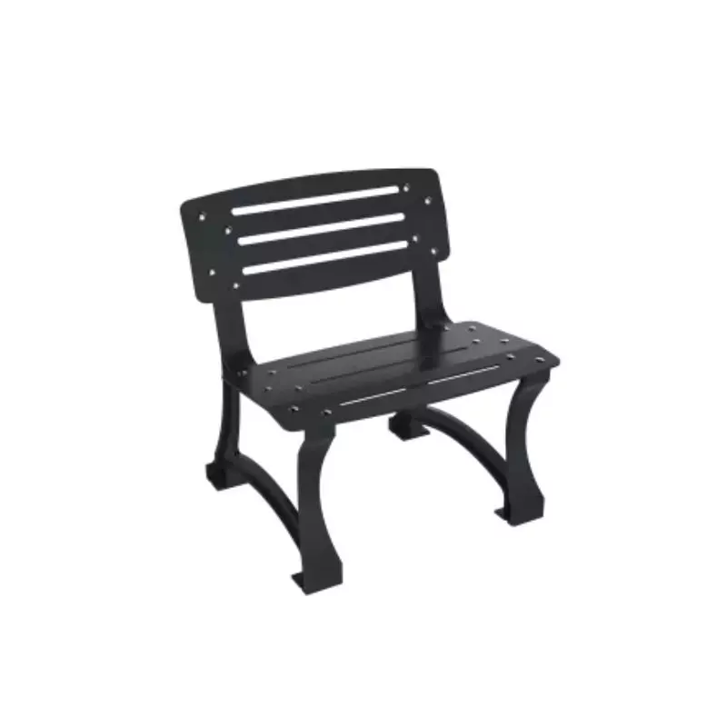 Fauteuil urbain en acier et fonte gris anthracite