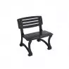 Fauteuil urbain en acier et fonte gris anthracite