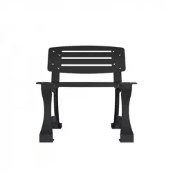 Banc extérieur individuel acier ajouré et fonte