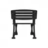 Fauteuil de ville en acier et fonte vue arrière