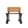 Fauteuil urbain HPL coloris teck et piètement fonte Fauteuil urbain HPL coloris teck et piètement fonte