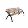 Banc public en HPL effet lames chêne clair Banc public en HPL effet lames chêne clair