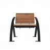 Fauteuil public HPL effet lames avec accoudoirs Fauteuil public HPL effet lames avec accoudoirs