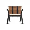 Fauteuil urbain acier et HPL effet lames pin Tyrol vue dos Fauteuil urbain acier et HPL effet lames pin Tyrol vue dos