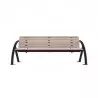 Banc urbain en lames de stratifié finition chêne clair Banc urbain en lames de stratifié finition chêne clair