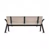 Banc extérieur lames de compact chêne clair vue arrière Banc extérieur lames de compact chêne clair vue arrière