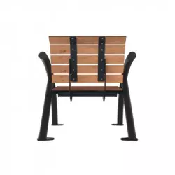 Banc individuel en stratifié pin Tyrol vue dos Banc individuel en stratifié pin Tyrol vue dos