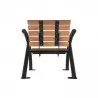 Banc individuel en stratifié pin Tyrol vue dos Banc individuel en stratifié pin Tyrol vue dos